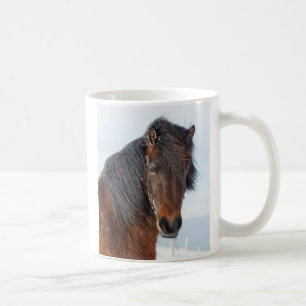 Caneca De Café Cavalo Islandês Vista da Cabeça