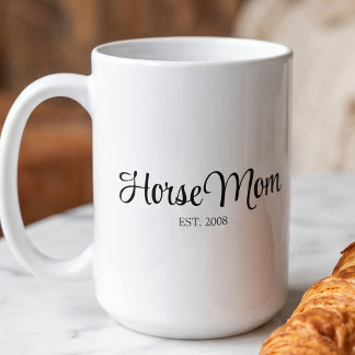 Caneca De Café Cavalo Mãe Estabelecida Rota Negra