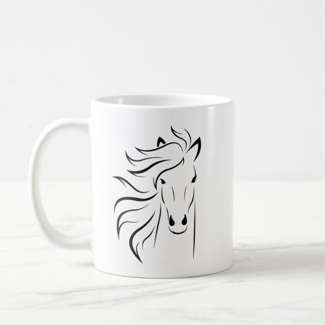 Caneca De Café Cavalo Majestoso - Cavalo Bonito - Mug (Esquerda)