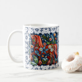 Caneca De Café Cavalo Maravilhosamente Bordado