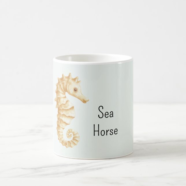 Caneca De Café Cavalo Marinho Creme de Hortelã (Centro)