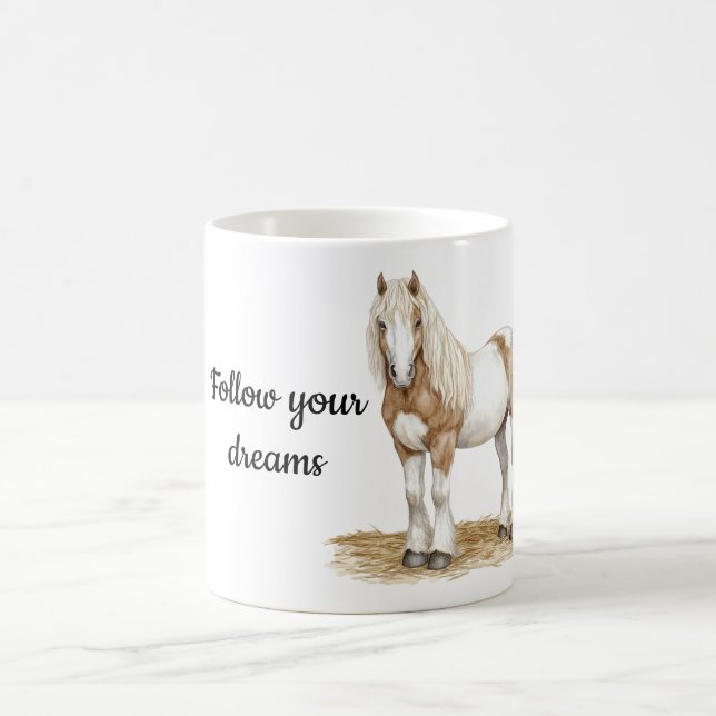 Caneca De Café Cavalo Marrom Branco (Centro)