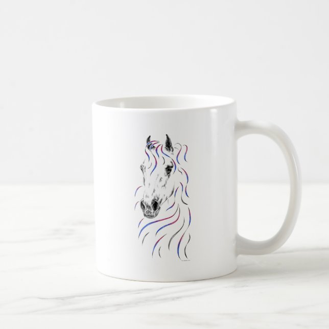 Caneca De Café Cavalo na moda árabe (Direita)