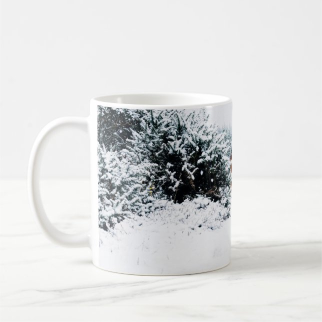 CANECA DE CAFÉ CAVALO NA NEVE QUE CAI (Esquerda)