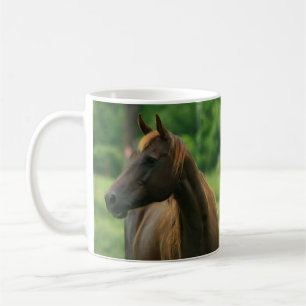 Caneca De Café Cavalo na Pastura Verde - Mug Personalizado