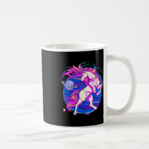 Caneca De Café Cavalo No Espaço Saltando Galopando Cavalo De Volt