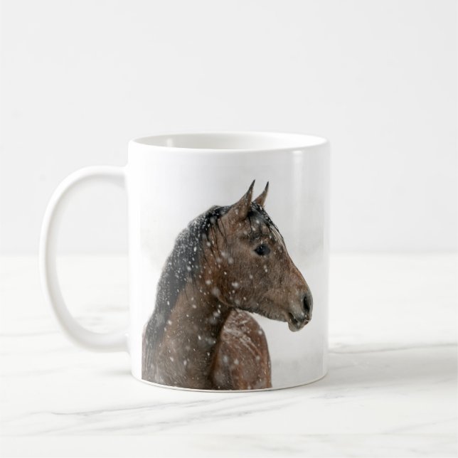Caneca De Café Cavalo no inverno (Esquerda)
