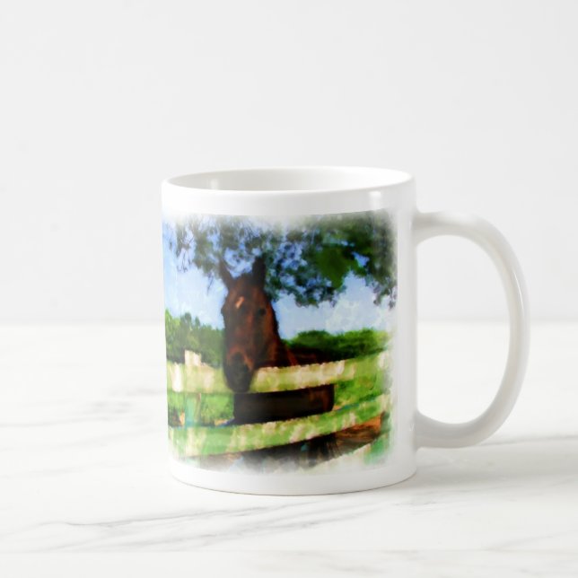 Caneca De Café Cavalo olá! (Direita)