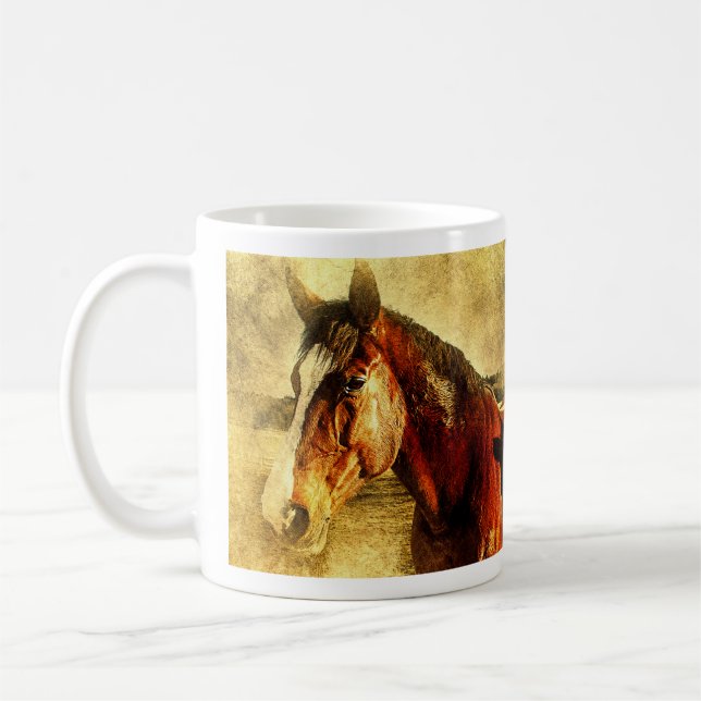 Caneca De Café Cavalo - Olá (Esquerda)