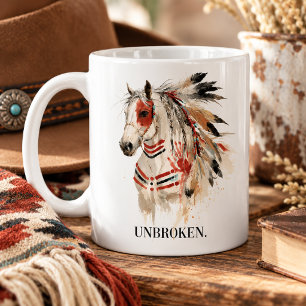 Caneca De Café Cavalo Pintado Selvagem Bravo Indomável