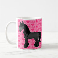 Cavalo Preto de Desenho Cigano Vanner Shire Clydes