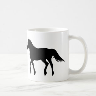 Caneca De Café Cavalo preto grande