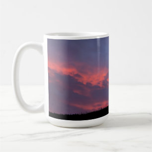 Caneca De Café Cavalo Puro-Sangue Silhuetado ao Nascer do Sol