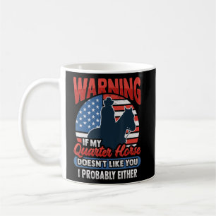 Caneca De Café Cavalo Quarter Americano para Cavaleiro Trimestre