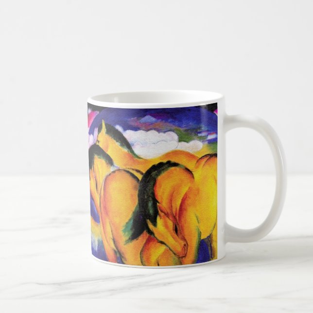 Caneca De Café "Cavalos Amarelos" (Direita)