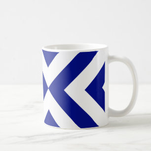 Caneca De Café Cavalos Azuis e Brancos
