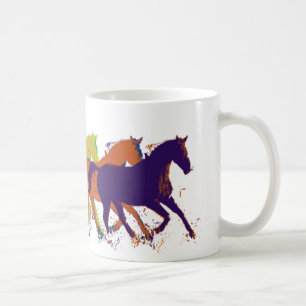 Caneca De Café Cavalos com fazenda