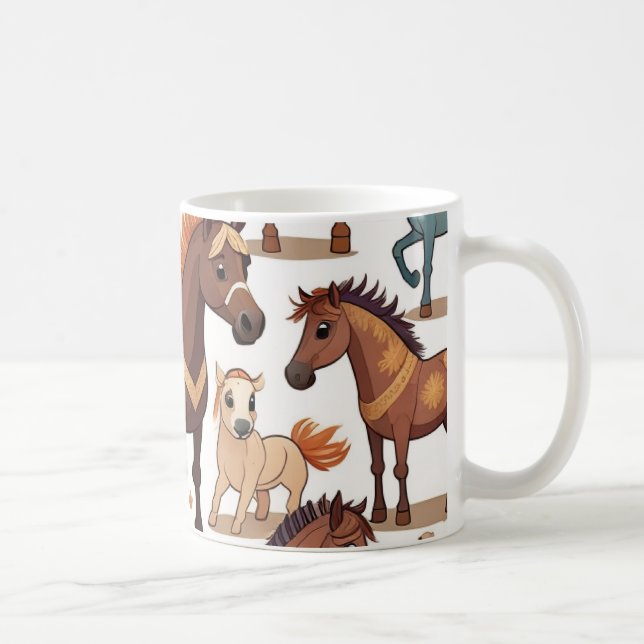 Caneca De Café Cavalos Cujos (Direita)