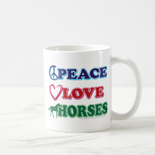 Caneca De Café Cavalos de Amor-Paz