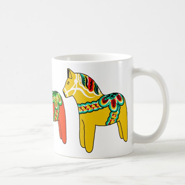 Caneca De Café Cavalos de Dala do sueco (Direita)