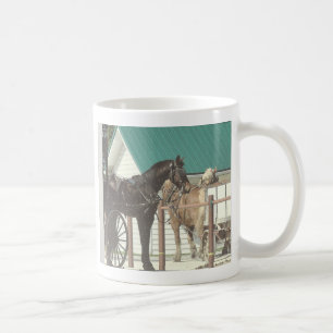 Caneca De Café Cavalos de Kalona Amish
