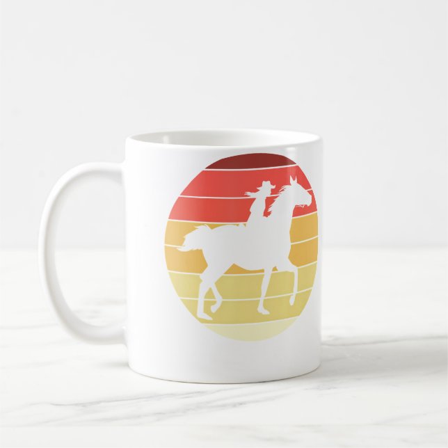 Caneca De Café Cavalos de Montaria Ocidental Meninas Mulheres (Esquerda)