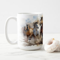 Cavalos de Mustang Selvagens Equestres Oeste