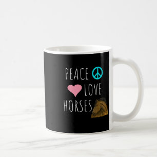Caneca De Café Cavalos de Paz e Amor Cavalos Andando Equestres