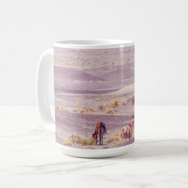 Caneca De Café Cavalos do Deserto P8639 (Frente Esquerda)