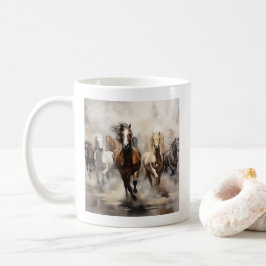 Caneca De Café Cavalos Indomados Libertados