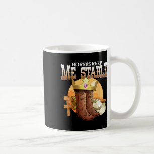 Caneca De Café Cavalos Me Mantêm Estável Em Ventilador Equestre