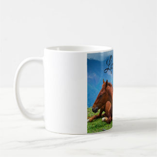 Caneca De Café Cavalos Moody Mountain: Uma Viagem de Arte Refinad