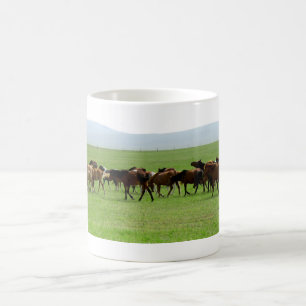 Caneca De Café Cavalos na Pastura - Fotografia Paisagem