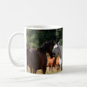 Caneca De Café Cavalos saudando "Eu amo cavalos"