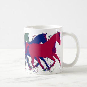 Caneca De Café Cavalos selvagens fazendas correndo