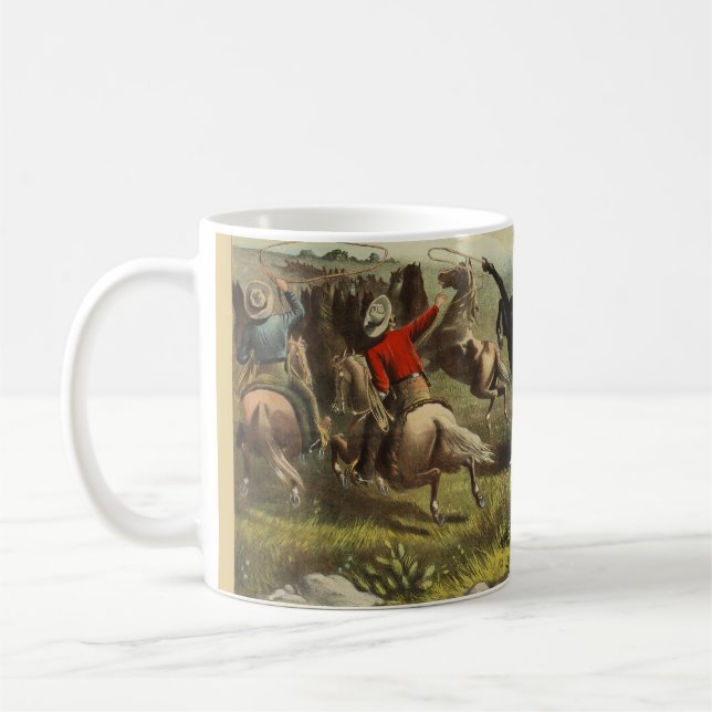 Caneca De Café Cavalos Selvagens Oeste de Buffalo Bill (Esquerda)