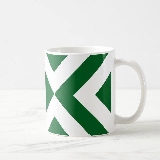 Caneca De Café Cavalos Verdes e Brancos (Direita)