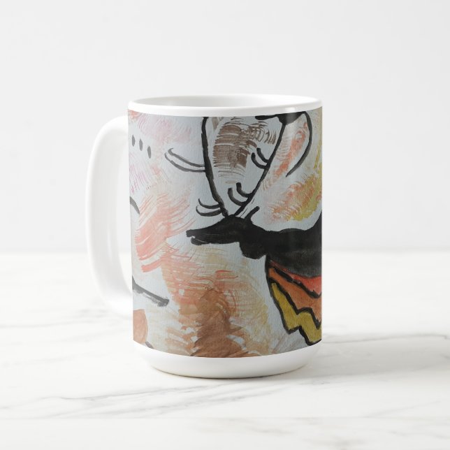 Caneca De Café Cave Art Abstrato (Frente Esquerda)