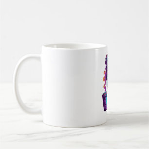 Caneca De Café Caveira Cafeinada � Esqueleto de Barista Engraçado