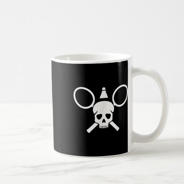 Caneca De Café Caveira de Badminton (Direita)