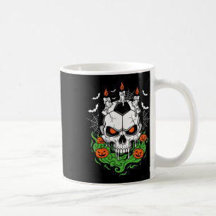 Caneca De Café Caveira de Futebol Assustador Abóbora de Vela de H