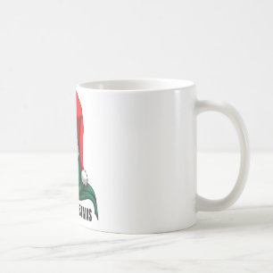 Caneca De Café Caveira de Natal Gótico com Chapéu de Papai Noel