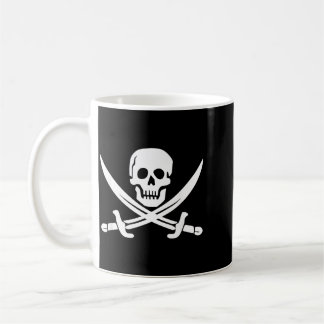 Caneca De Café Caveira de Ossos Cruzados do Jolly Roger Bandeira