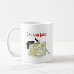 Caneca De Café Caveira de Pirata e Ossos Cruzados Simples Moderno