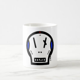 Caneca De Café Caveira diz: "amor é dor"