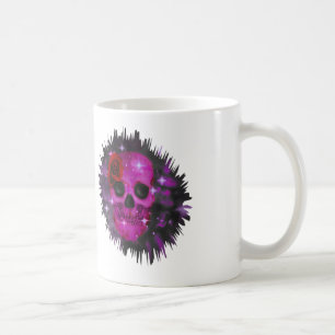 Caneca De Café Caveira e Rosas