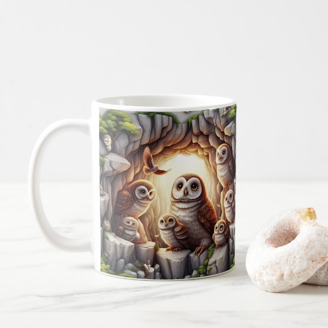 Caneca De Café Caverna do Coruja (Com Donut)