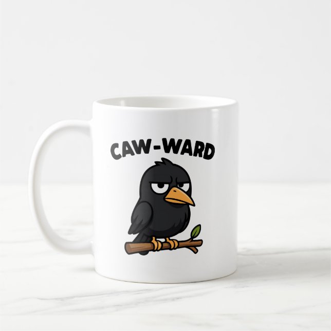Caneca De Café CAW-WARD! Camiseta (Esquerda)
