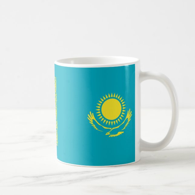 Caneca De Café Cazaquistão Flag Cerâmica Mug (Direita)