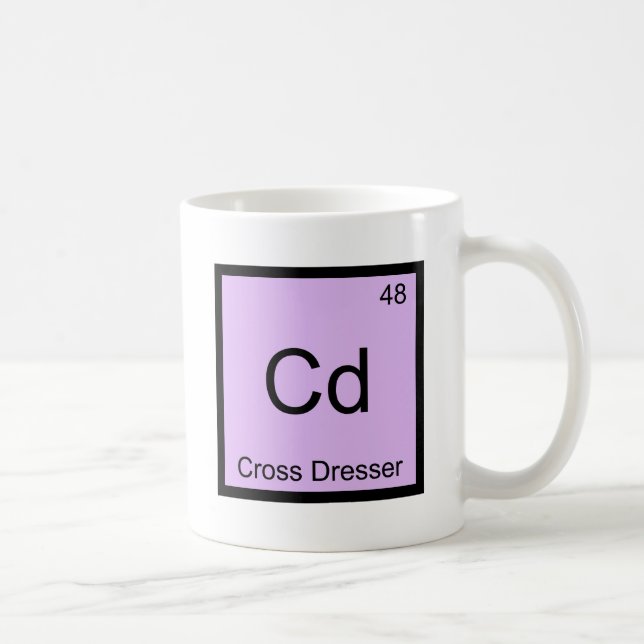 Caneca De Café Cd - T transversal do símbolo do elemento da (Direita)
